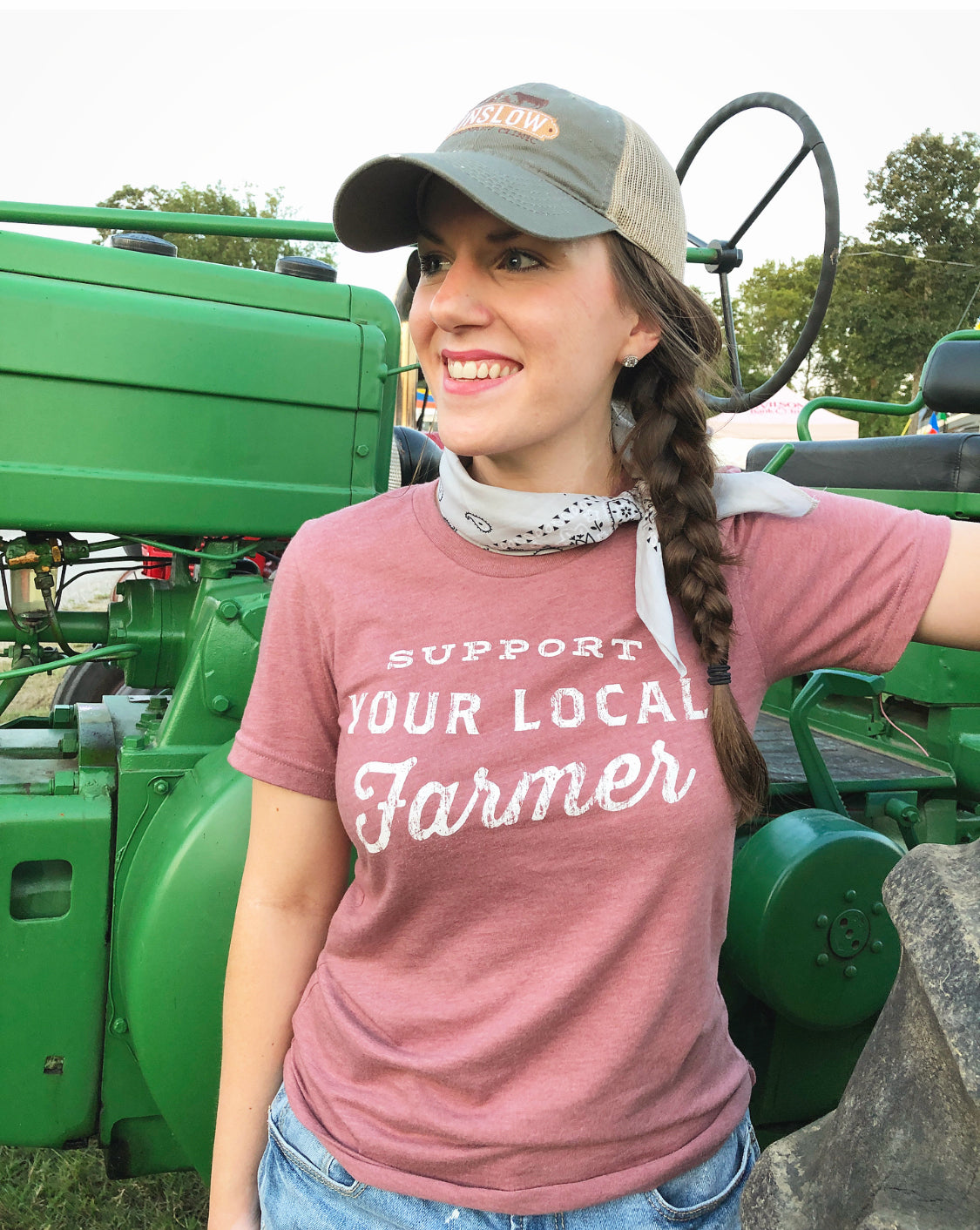 Support Your Local Farmer - Mauve Shirt